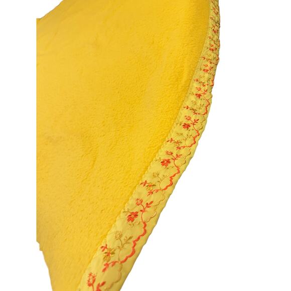 North Star By Chatham Vintage 70's Embroidered Blanket 89 x 62, Floral - Picture 4 of 8